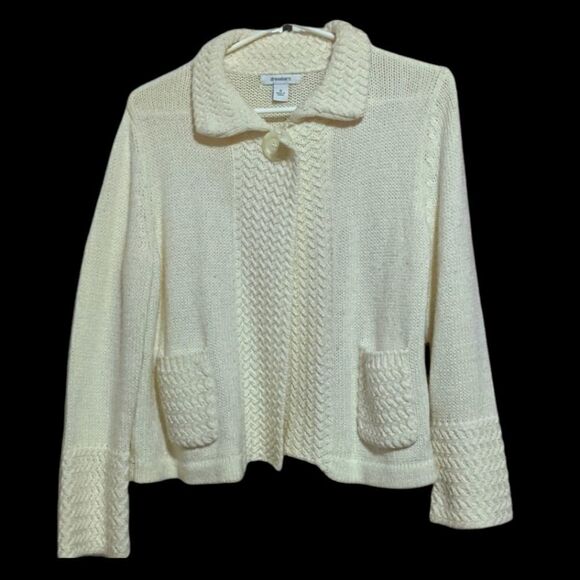 Dressbarn Wool white cardigan Medium - Picture 1 of 6